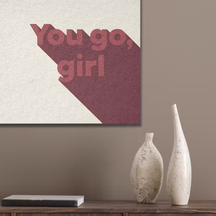 you go girl - 3D - Rood PET vilt klein -sfeer6_closeup