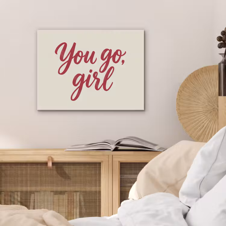 you go girl - Rood - Wit PET vilt klein -sfeer3