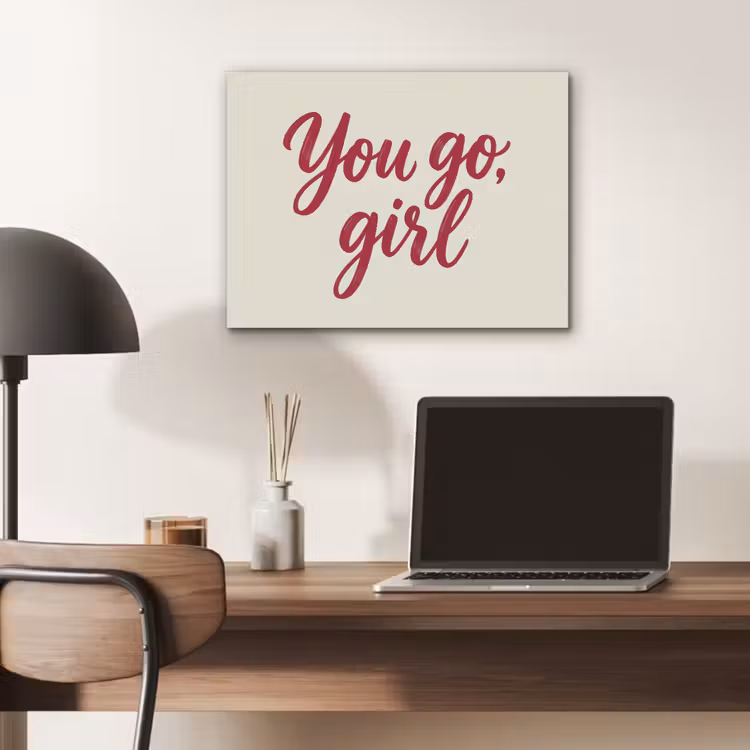 you go girl - Rood - Wit PET vilt klein -sfeer5