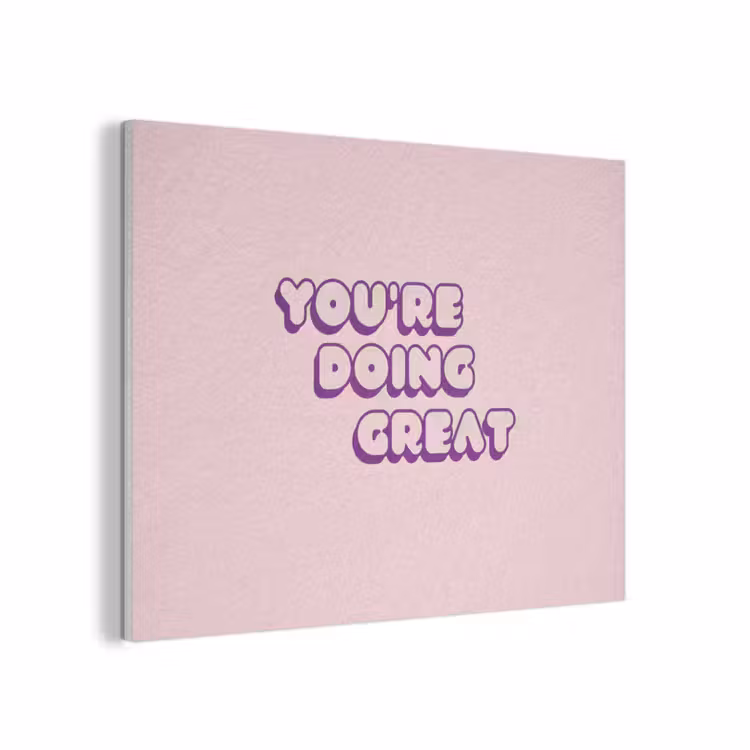 You're doing great - Roze - Bubble letters PET vilt klein -3d