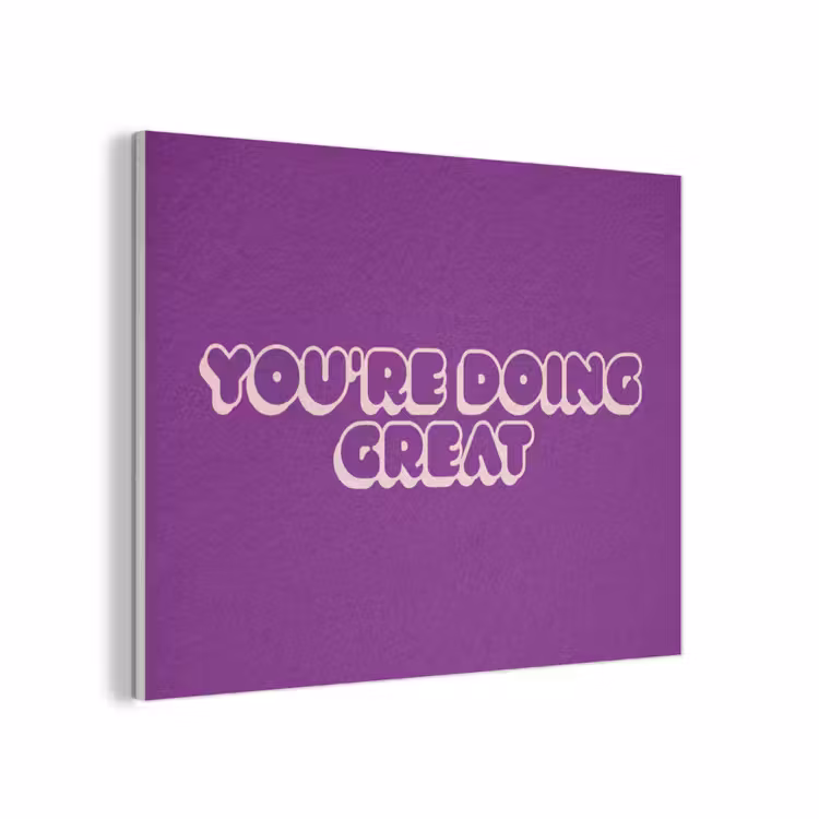 You're doing great - Paars - Bubble letters PET vilt klein -3d