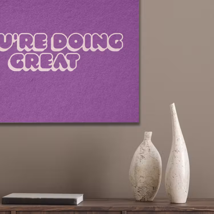 You're doing great - Paars - Bubble letters PET vilt klein -sfeer6_closeup