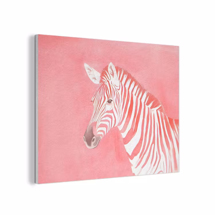 Zebra - Pink - Verf PET vilt klein -3d