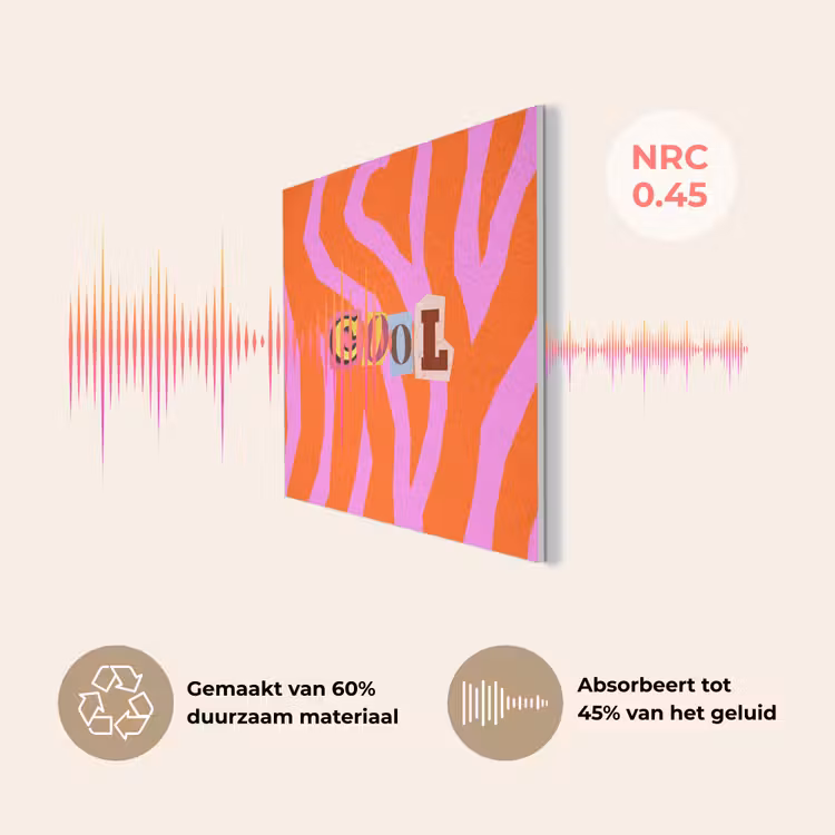 Zebraprint - Grafisch - COOL - Oranje PET vilt klein -USP_NL
