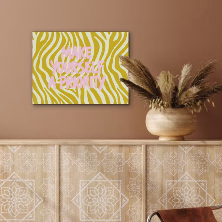 Zebraprint - Priority - Roze PET vilt klein -sfeer4