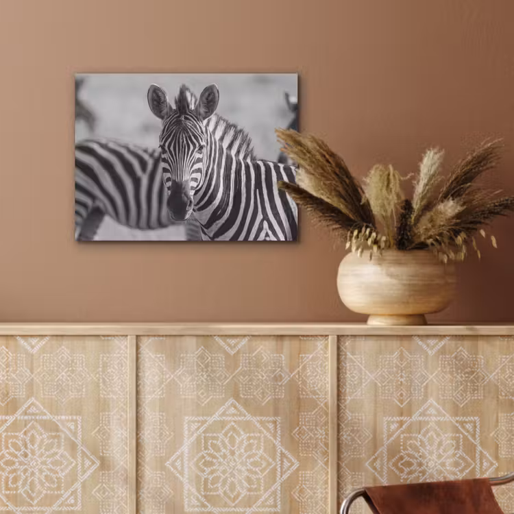 Zebra's - Zwart - Wit PET vilt klein -sfeer4