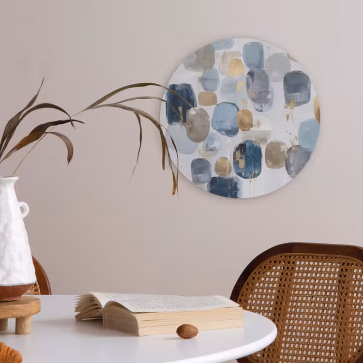 Abstract - Goud - Vormen Akoestische PET Vilt - Rond klein -sfeer3