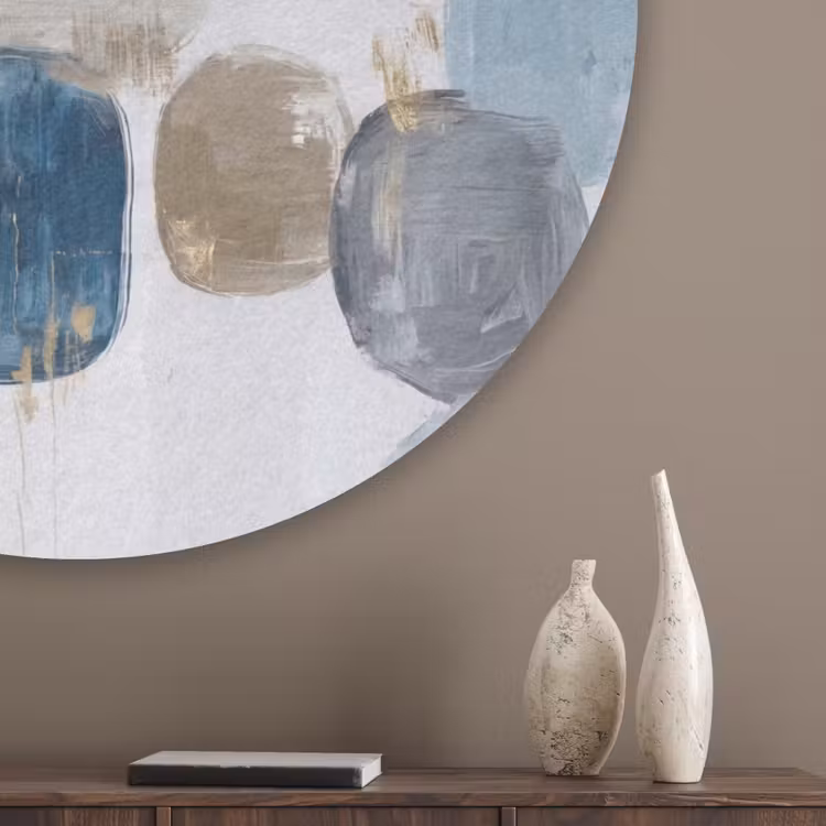 Abstract - Goud - Vormen Akoestische PET Vilt - Rond klein -sfeer5_closeup