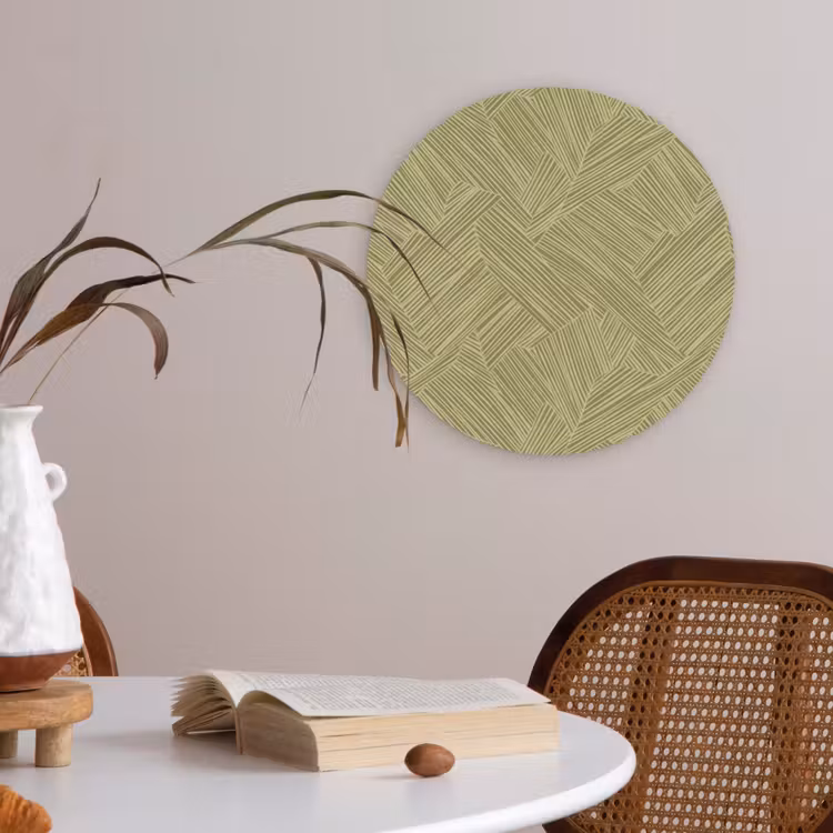 Abstract - Modern - Groen Akoestische PET Vilt - Rond klein 838 -sfeer3