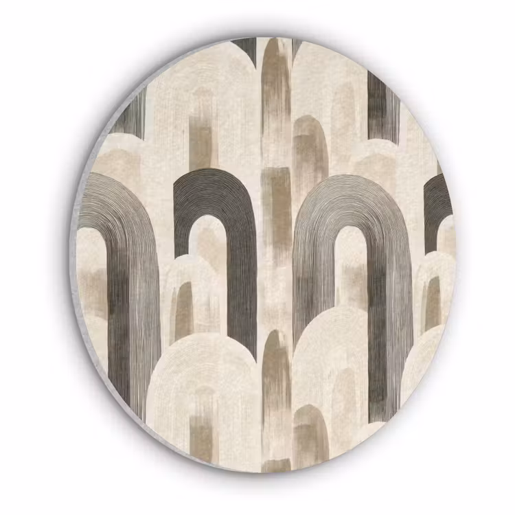 Abstract - Patroon - Bogen Akoestische PET Vilt - Rond klein 838 -3d