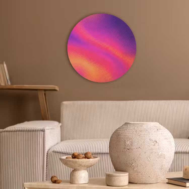 Abstract - Patroon - Kleurverloop Akoestische PET Vilt - Rond klein -sfeer1