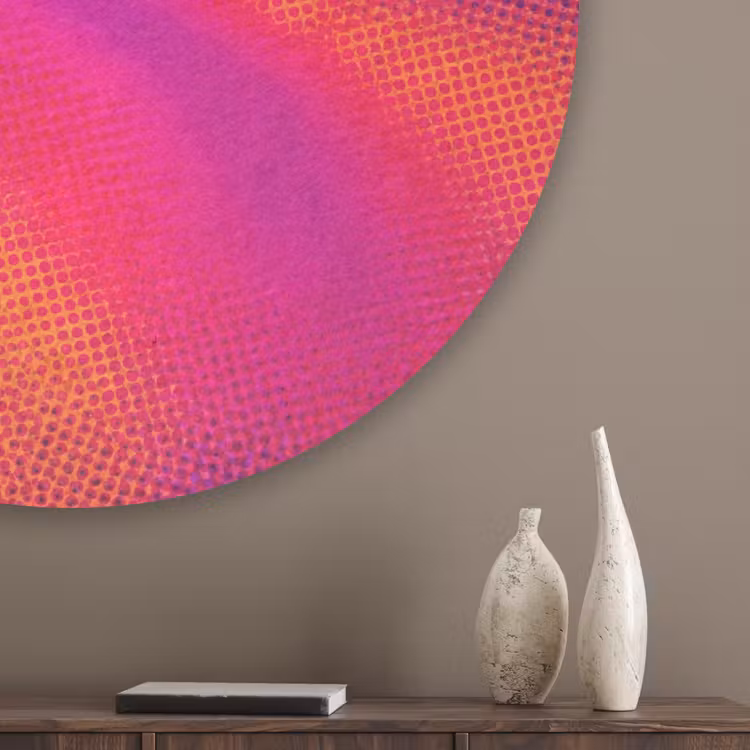 Abstract - Patroon - Kleurverloop Akoestische PET Vilt - Rond klein -sfeer5_closeup