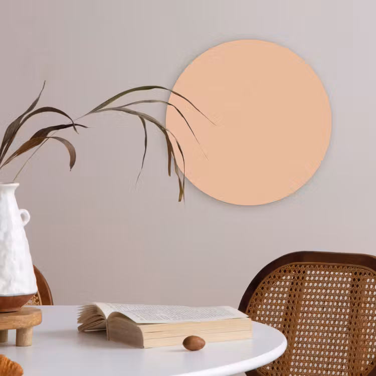 Apricot - Blush - Nude Akoestische PET Vilt - Rond klein 838 -sfeer3