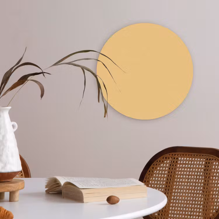Apricot - Ice - Oranje Akoestische PET Vilt - Rond klein 838 -sfeer3