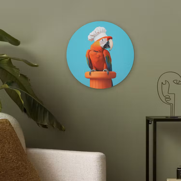 Ara - Koksmuts - Sokkel - Grappig Akoestische PET Vilt - Rond klein -sfeer2