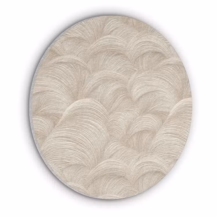 Bogen - Patroon - Beige Akoestische PET Vilt - Rond klein 838 -3d