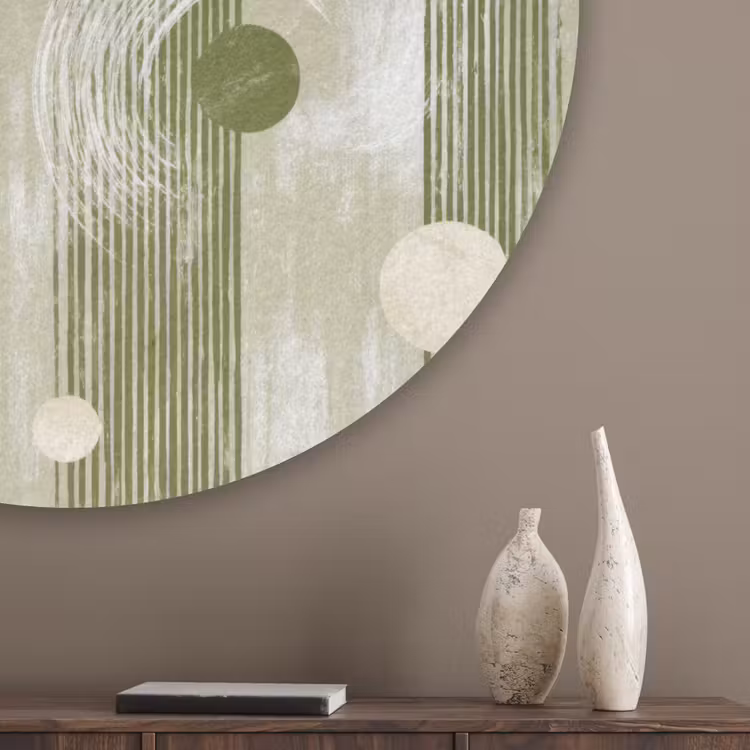 Artistiek - Modern - Groen Akoestische PET Vilt - Rond klein 838 -sfeer5_closeup