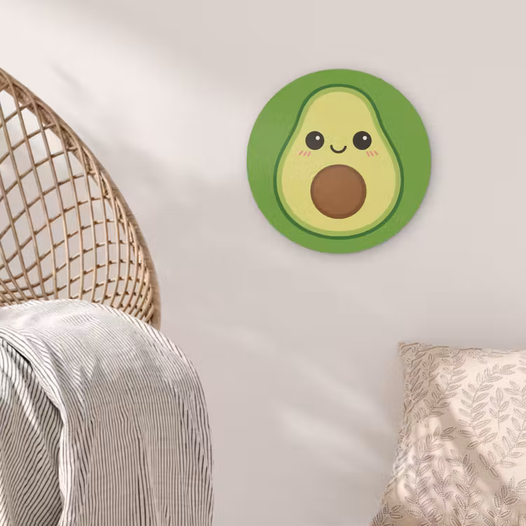 Avocado - Groen - Speels Akoestische PET Vilt - Rond klein -sfeer4
