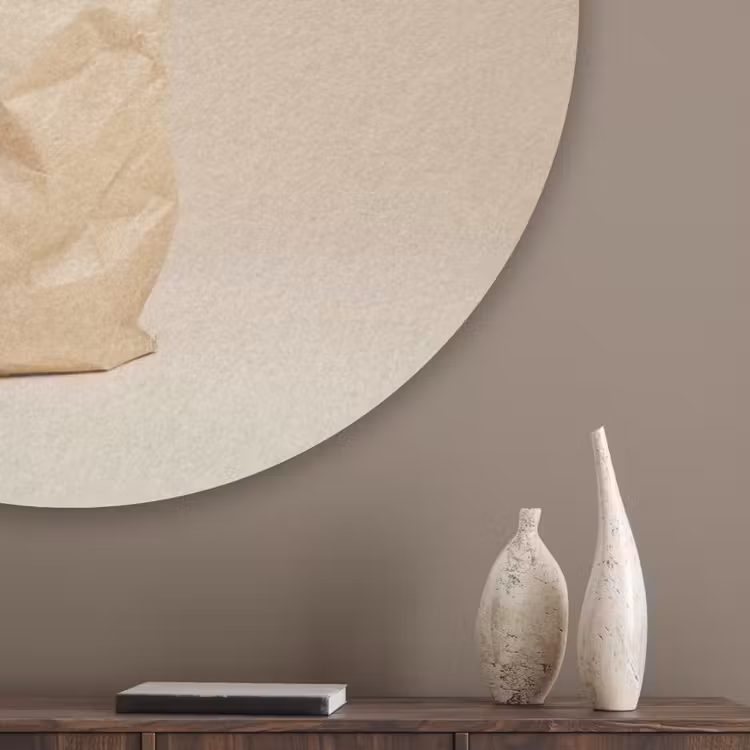 Baguette - Brood - Stokbrood - Beige Akoestische PET Vilt - Rond klein -sfeer5_closeup