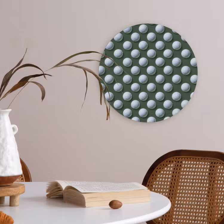 Ballen - Golf - Groen Akoestische PET Vilt - Rond klein 838 -sfeer3