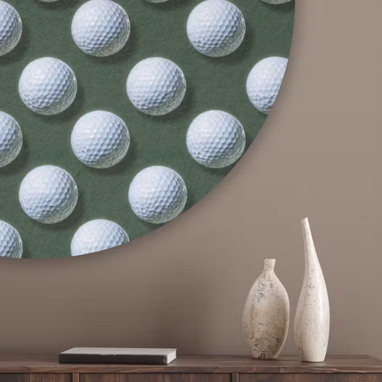 Ballen - Golf - Groen Akoestische PET Vilt - Rond klein 838 -sfeer5_closeup