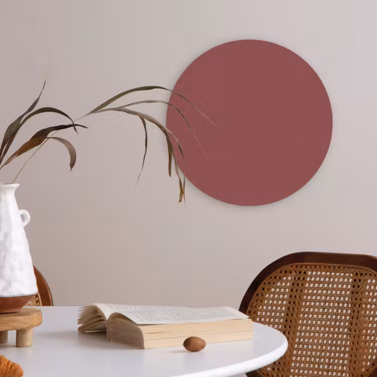 Barn - Antique - Rood Akoestische PET Vilt - Rond klein 838 -sfeer3
