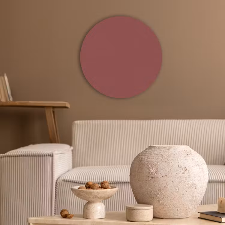 Barn - Antique - Rood Akoestische PET Vilt - Rond klein 838 -sfeer1