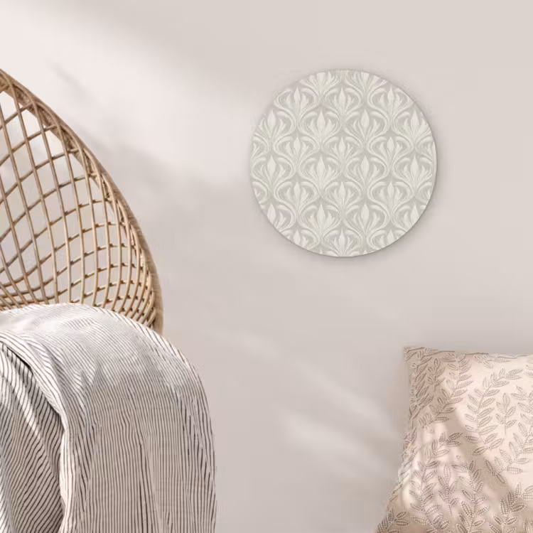 Barok - Patroon - Beige Akoestische PET Vilt - Rond klein 838 -sfeer4