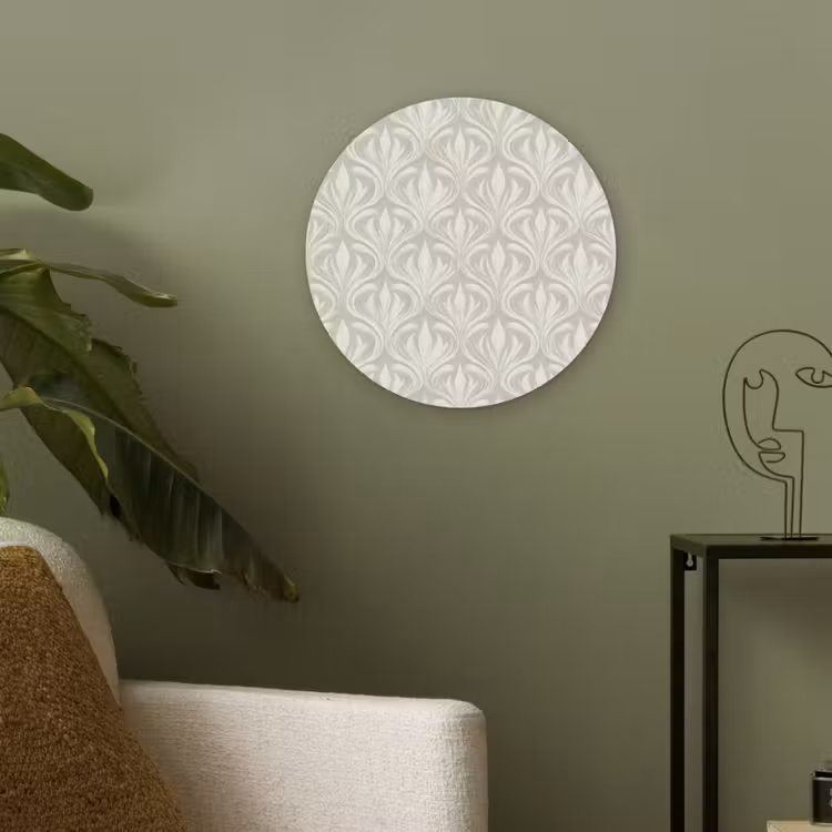 Barok - Patroon - Beige Akoestische PET Vilt - Rond klein 838 -sfeer2