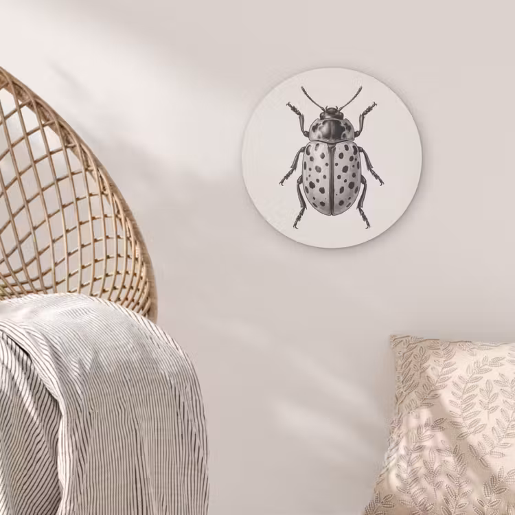 Kever - Insect - Vintage Akoestische PET Vilt - Rond klein -sfeer4