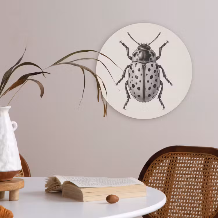 Kever - Insect - Vintage Akoestische PET Vilt - Rond klein -sfeer3