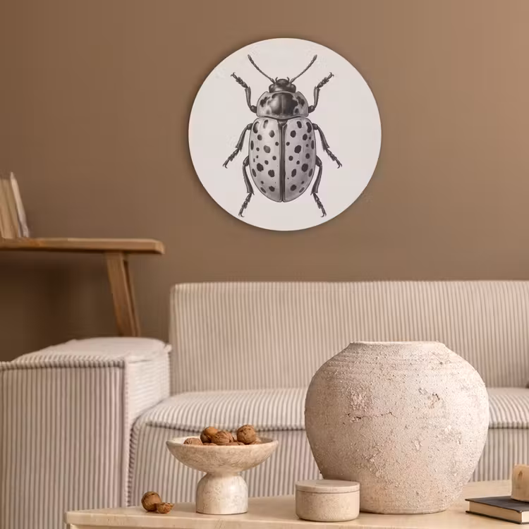 Kever - Insect - Vintage Akoestische PET Vilt - Rond klein -sfeer1