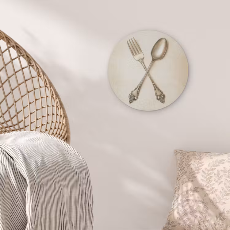 Beige - Vintage - Bestek Akoestische PET Vilt - Rond klein -sfeer4
