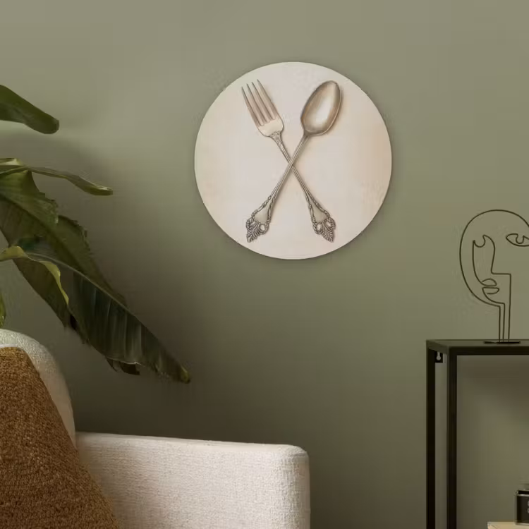 Beige - Vintage - Bestek Akoestische PET Vilt - Rond klein -sfeer2