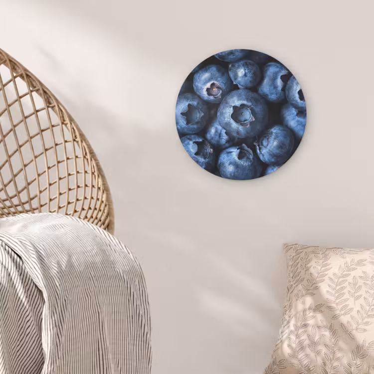 Bessen - Blauw - Fruit Akoestische PET Vilt - Rond klein -sfeer4