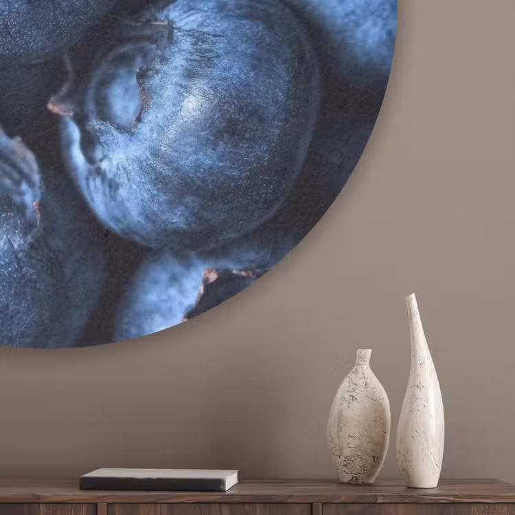 Bessen - Blauw - Fruit Akoestische PET Vilt - Rond klein -sfeer5_closeup