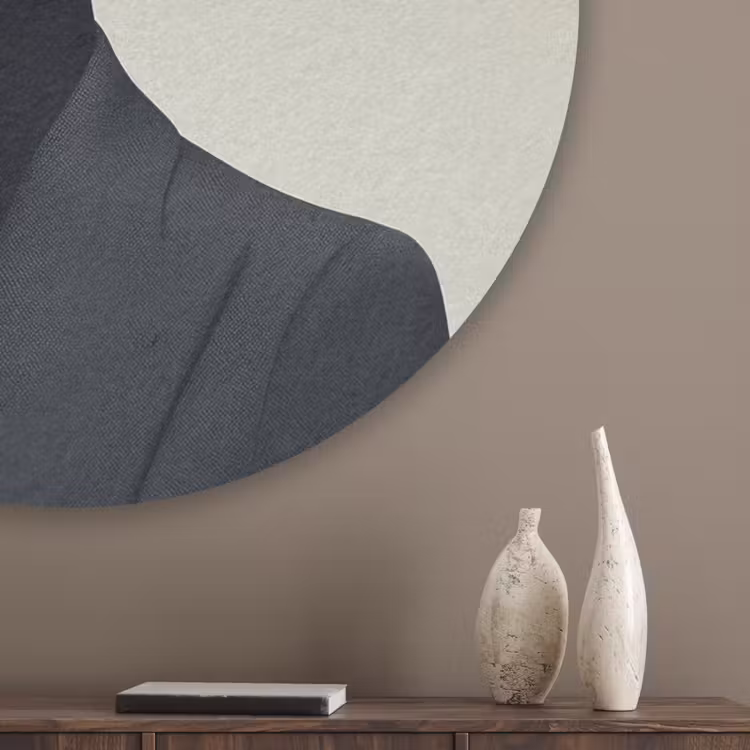 Zwart - Vrouw - Hoed Akoestische PET Vilt - Rond klein -sfeer5_closeup
