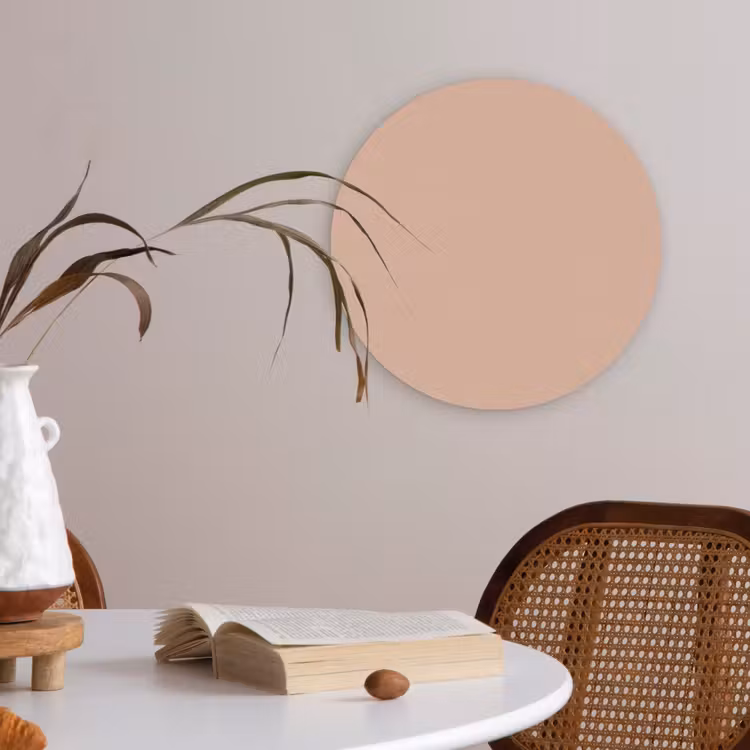 Blush - Terracotta - Nude Akoestische PET Vilt - Rond klein 838 -sfeer3