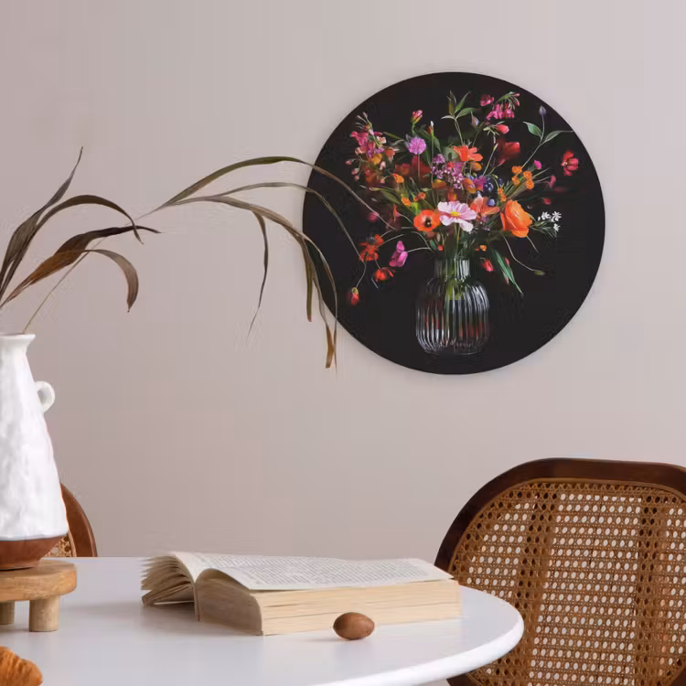 Boeket - Veldbloemen - Vaas Akoestische PET Vilt - Rond klein -sfeer3