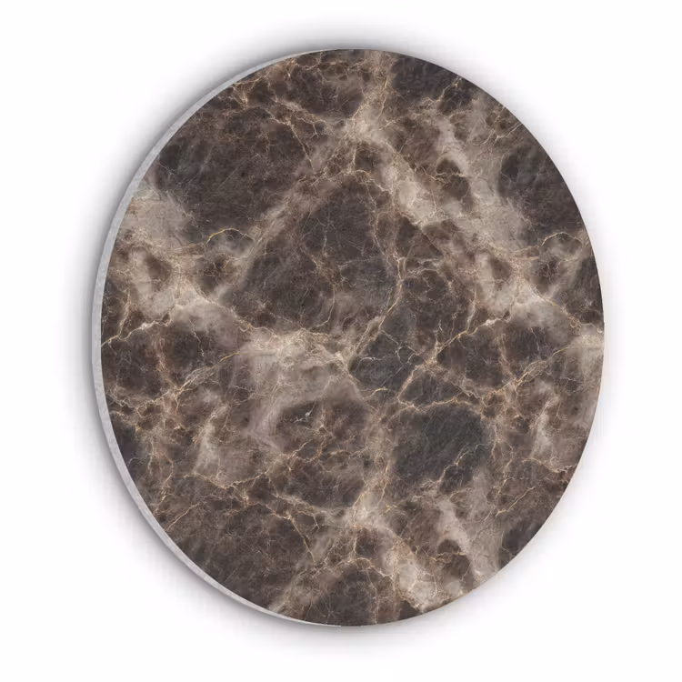 Bruin - Goud - Marmer Akoestische PET Vilt - Rond klein 838 -3d