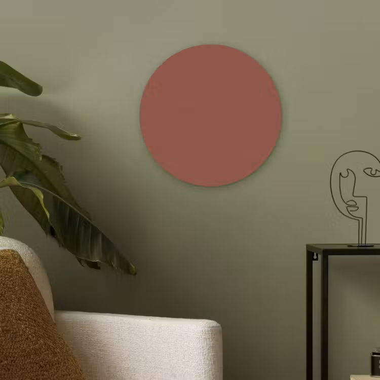 Burnt - Mahogany - Terracotta Akoestische PET Vilt - Rond klein 838 -sfeer2