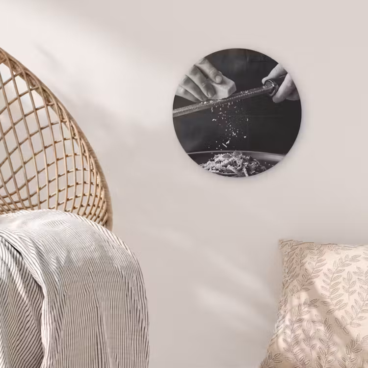 Kaas - Pasta - Rasp Akoestische PET Vilt - Rond klein -sfeer4