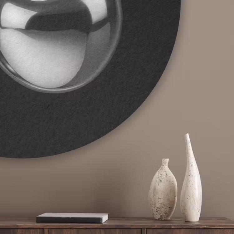 Kers - Luxueus - Metallic Akoestische PET Vilt - Rond klein -sfeer5_closeup