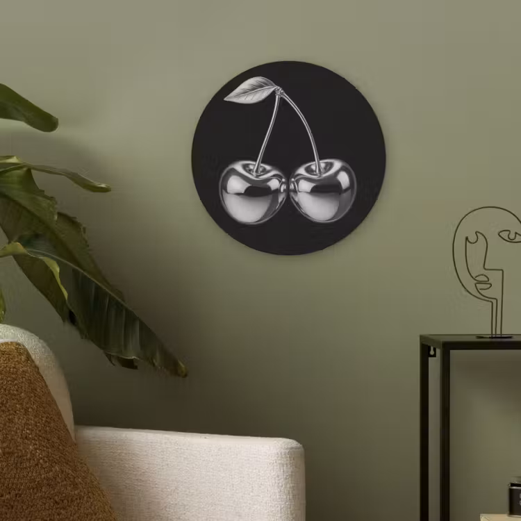 Kers - Luxueus - Metallic Akoestische PET Vilt - Rond klein -sfeer2
