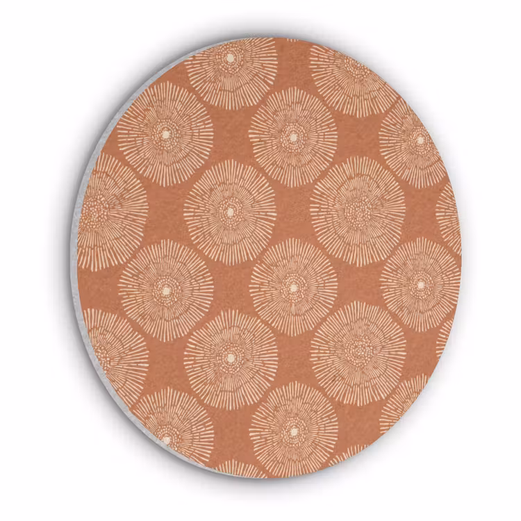 Cirkels - Grafisch - Patroon - Terracotta Akoestische PET Vilt - Rond klein 838 -3d