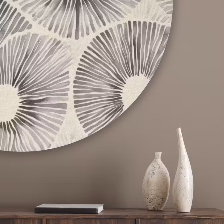 Cirkels - Patroon - Zwart Akoestische PET Vilt - Rond klein 838 -sfeer5_closeup