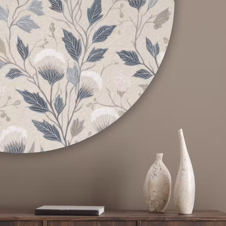 Klassiek - Botanisch - Kleurrijk Akoestische PET Vilt - Rond klein 838 -sfeer5_closeup