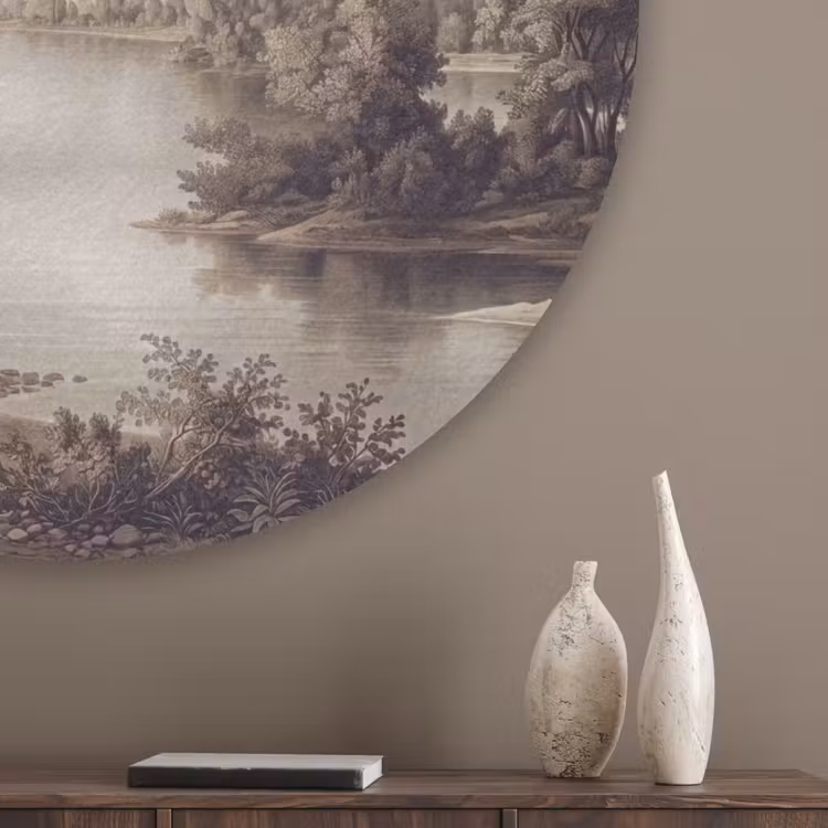 Klassiek - Landschap - Sereen Akoestische PET Vilt - Rond klein -sfeer5_closeup