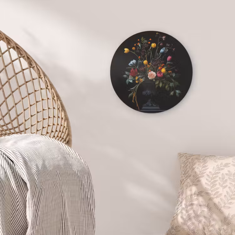 Klassiek - Vaas - Boeket - Bloemen Akoestische PET Vilt - Rond klein -sfeer4