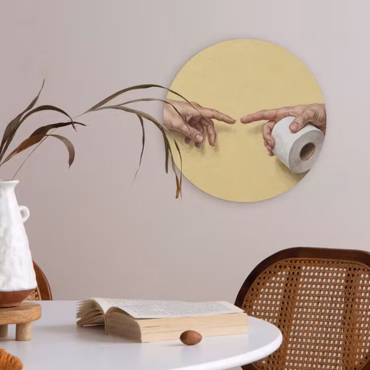 Klassiek - Kunst - Humor Akoestische PET Vilt - Rond klein -sfeer3